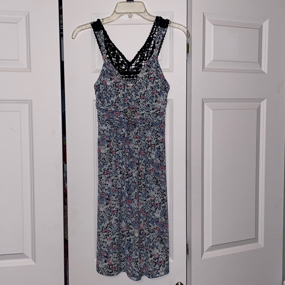 XS Floral Dress with Crochet Straps